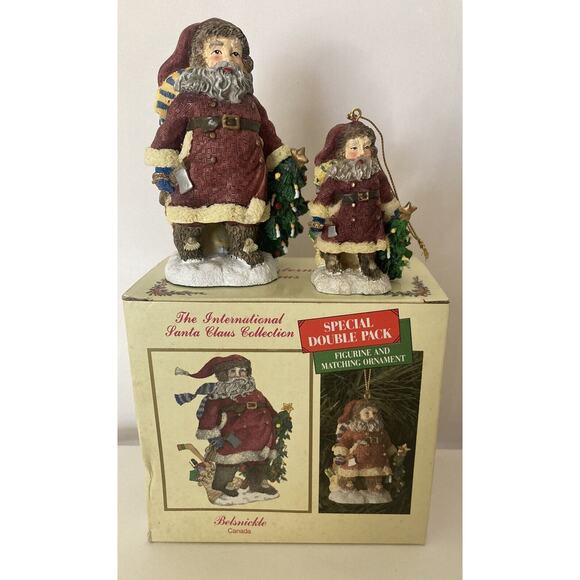 International Santa Claus Collection Ornament Figurine Set BELSNIKLE CANADA - Picture 1 of 6